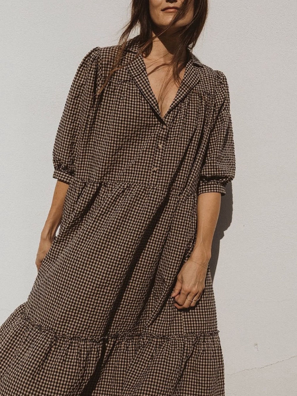 Esby Philippa Dress in Autumn Gingham sz XS